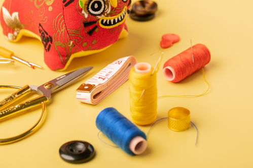 皮尺縫紉用品刺繡針織針線攝影圖 攝影